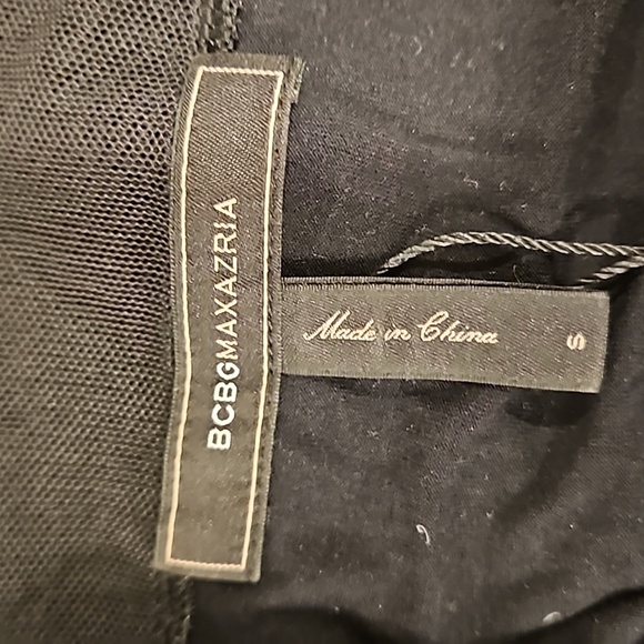 💕BCBGMAXAZRIA💕 Sia Mesh Detail Sleevless Top ~ 100% Modal Black Small S NWT - Picture 6 of 7